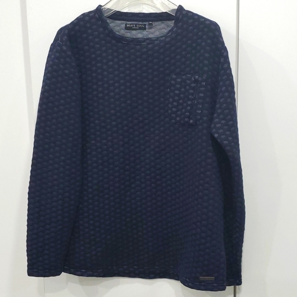 Dark navy top. BRAVE SOUL OF LONDON. Medium. J1